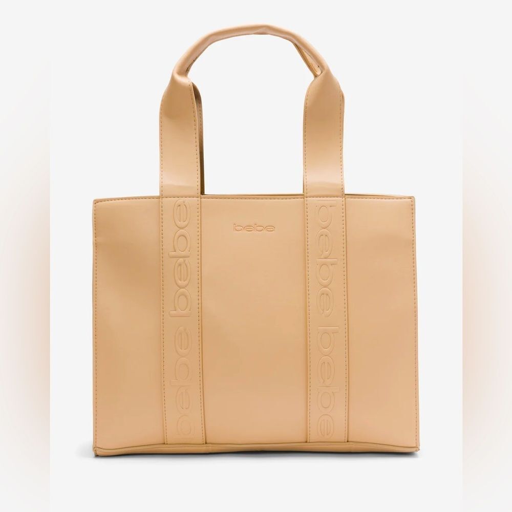 Bebe Taupe Tan Tote Bag Shopper NWT